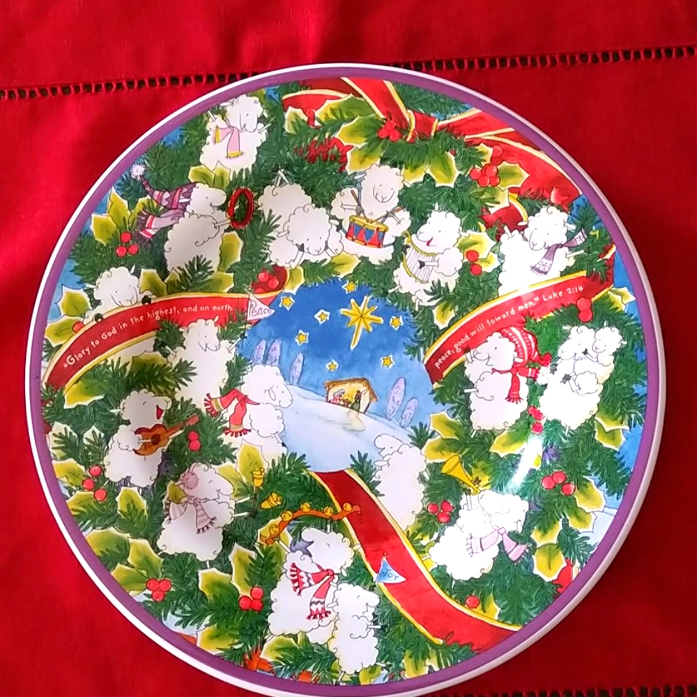 Really Woolly Christmas Plate 10”